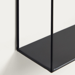 Набор из 3 настенных полок Neth металлический черный