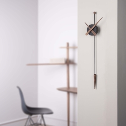 Настенные часы Punta черный-орех