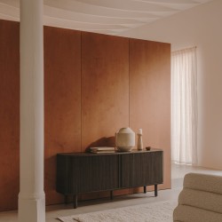 Mailen Сервант 2-дверный из ясеневого шпона с темной отделкой 180 x 75 см