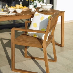 Чехол для подушки Etel 100% белый с желтыми лимонами 45 x 45 cm