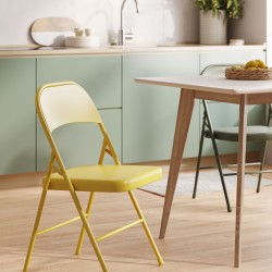 Складное кресло Aidana горчичное металлическое