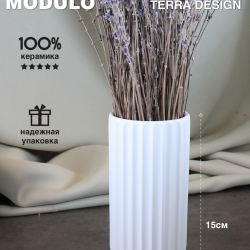 Ваза для цветов и сухоцветов Modulo S, 15 см Terra Design TDVSM1501