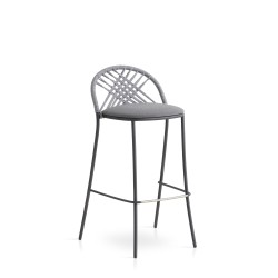 Уличный барный стул ручной работы с ромбовидным узором Petale