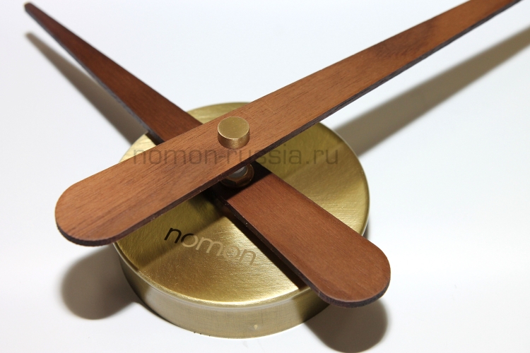 Часы Nomon SUNSET GOLD WENGE. (основа - латунь/стрелки и деления - венге) D=50см