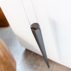 Часы Nomon PENDULO GRAPHITE N (основа - латунь с графитовой отделкой/стрелки и маятник - орех) D=74см, H-max.=400см