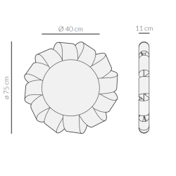 Настенное зеркало Nomon Home ESPEJO BRISA орех, D40/75см