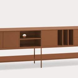 Тумба под ТВ Platt 3D2Dr терракотовая