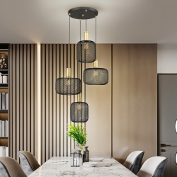 Подвесной светильник Osiris 4L черно-золотой