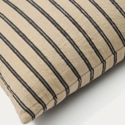 Caliu Чехол для подушки серо-бежевый шелк и хлопок 45 x 45 см