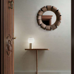 Настенное зеркало Nomon Home ESPEJO BRISA орех/бронза, D40/75см