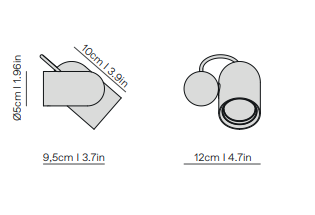 Настенный светильник Nomon ONFA WALL Black/Walnut