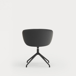 Поворотный стул Add черный/черный с подлокотниками