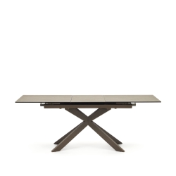 Atminda Раздвижной стол из керамики и стали с коричневой отделкой 160 (210) x 90 см