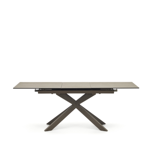 Atminda Раздвижной стол из керамики и стали с коричневой отделкой 160 (210) x 90 см