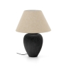 Керамическая настольная лампа Mercadal с черной отделкой