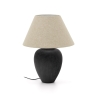 Керамическая настольная лампа Mercadal с черной отделкой