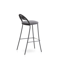 Уличный барный стул ручной работы с узором в полоску Petale