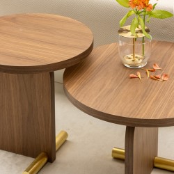 Стол MESAS NOVA 1 Black Ash/Gold