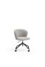 Поворотный стул Add на колесиках светло-серый с подлокотниками