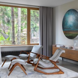 Сервант Stockholm STH301/STH401 на черных ножках 29 см