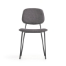 Стул Benilda темно-серый с дубовым шпоном и сталь с черной отделкой