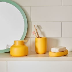 Chia Мыльница из искусственного камня горчичная