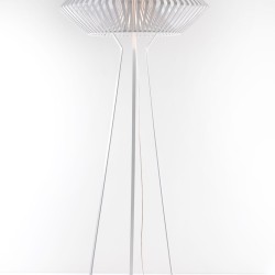 Торшер V белый