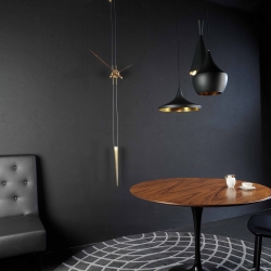 Часы Nomon PENDULO GOLD N (основа - полированная латунь/стрелки - орех, маятник - полированная латунь) D=74, H-max.=400cm