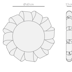 Настенное зеркало Nomon Home ESPEJO BRISA XL орех/бронза, d=60/100см