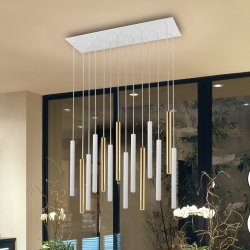 Подвесной светильник Varas 14L белый/золотой DIM