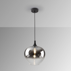 Подвесной светильник Opaz 1L черный/дымчатый D29