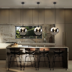 Подвесной светильник Opaz 1L черный/дымчатый D29