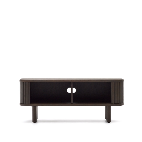 Mailen Тумба под ТВ с 2 дверцами из ясеневого шпона темной отделки 120 х 50 см