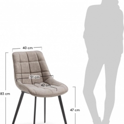 Стул Adah бежево-серый