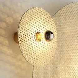 Бра Tan Tan A1053/5 см золотой металл + 1125/30 см натуральный ротанг