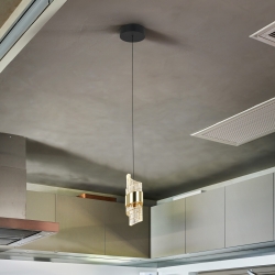 Подвесной светильник Iliada 1L черно-золотой