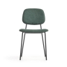 Стул Benilda зеленый с дубовым шпоном и сталь с черной отделкой
