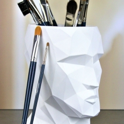 Кашпо горшок для цветов Оскар голова органайзер Oscar, 18 см Terra Design PS02