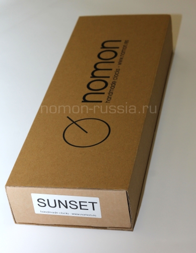 Часы Nomon SUNSET T GRAPHITE. (основа - латунь с графитовой отделкой/стрелки и деления - орех) D=50см