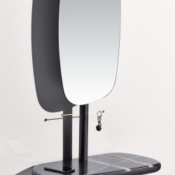 Консоль с зеркалом Nomon MOMENTOS RECIBIDOR Black (ясень+мрамор)