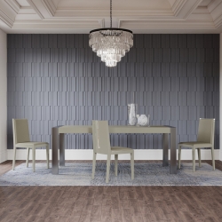 Стул VIGO серо-бежевый лак, экокожа