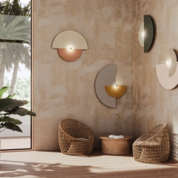 Бра Ghaban A1086 черный металл с тканевым диском 1086/110 см