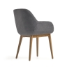 Стул Konna темно-серого цвета с ножками из ясеня