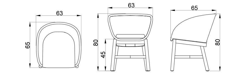 Обеденный стул Alaska NATURAL TEAK
