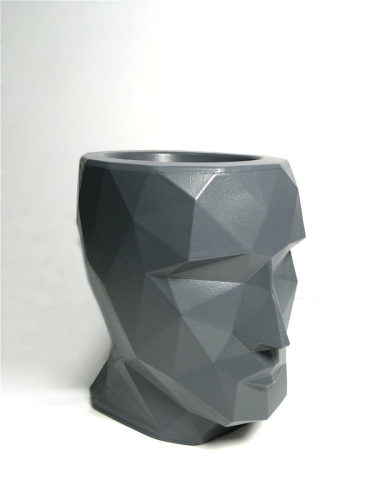 Кашпо белое для цветов голова Оскар органайзер ваза Terra Design PS07