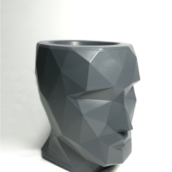 Кашпо белое для цветов голова Оскар органайзер ваза Terra Design PS07