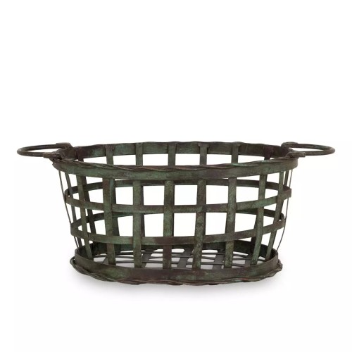 Маленькая металлическая корзина Pool зеленая