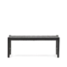 Скамья Calixta из кожи и красного дерева с черной отделкой 120 см