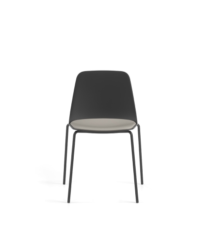 Стул Maarten Plastic black with cushion