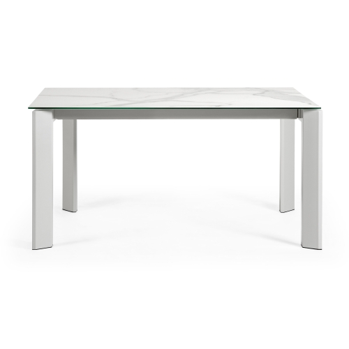 Стол Atta 160 (220) x90 керамика белый